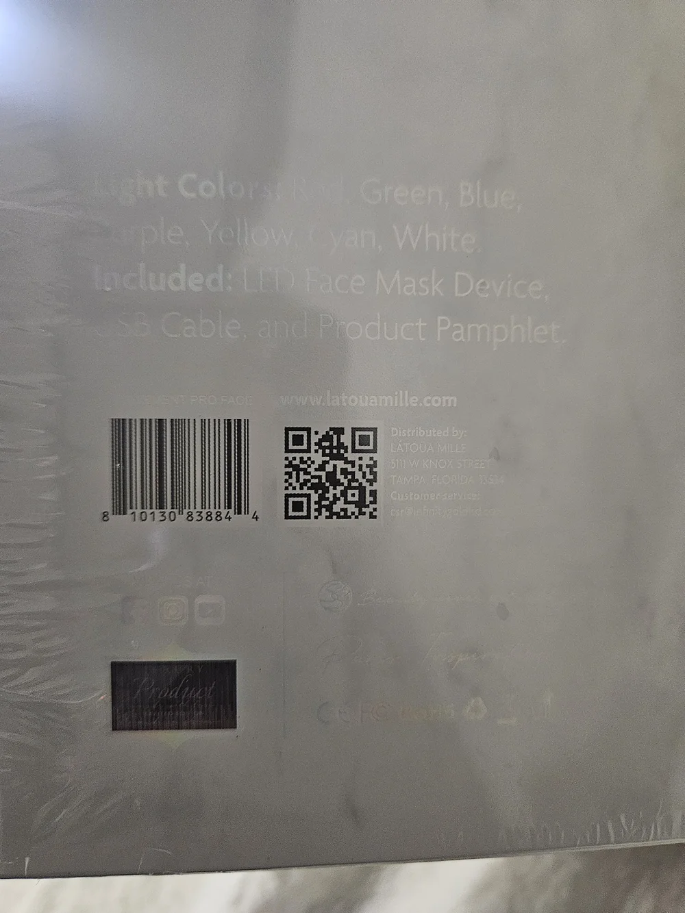 Látoüa Mille Obsidian Element Cordless LED Face Mask NEW Sealed